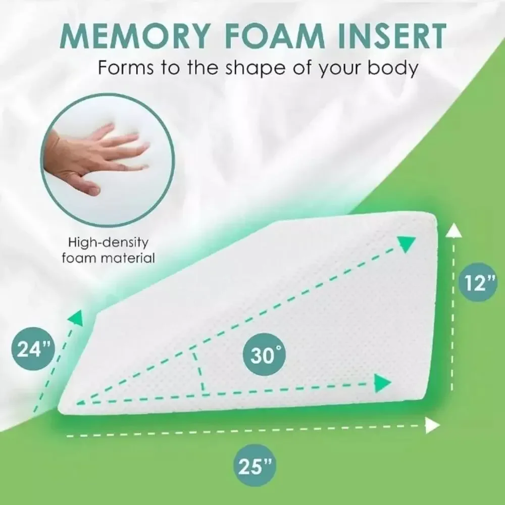Cushy Form Grey Orthopedic Bed Wedge Pillow 22